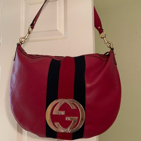 RARE XL GUCCI BLONDIE BAG! HUGE GG. TOM FORD ERA. RED. IMPOSSIBLE TO FIND! WOW!! - Picture 2 of 9